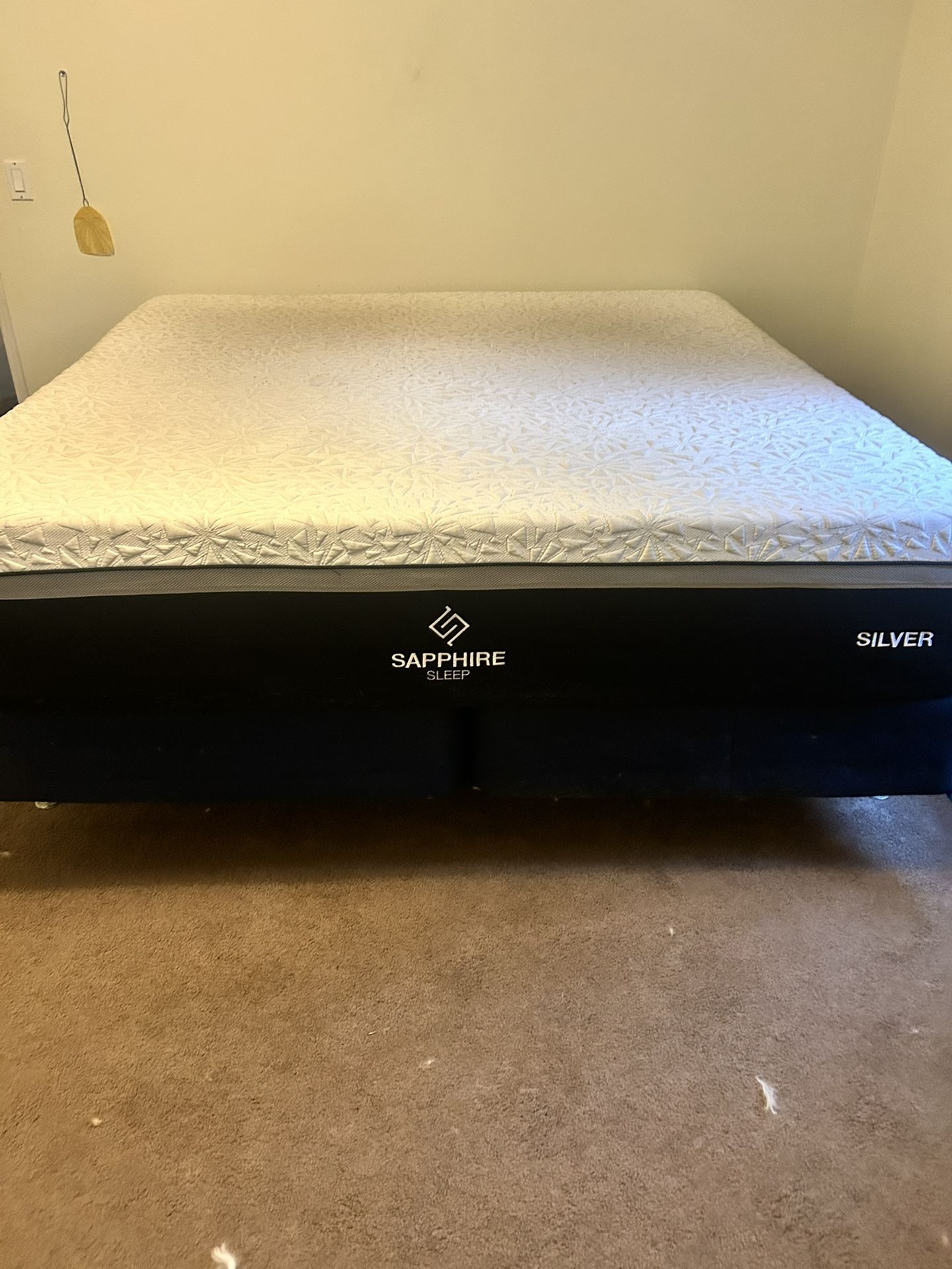 King Size Sapphire Sleep Silver Gel Memory Foam Bed - Mattress and Box Spring