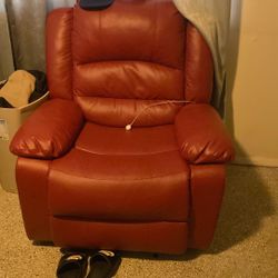 Red leather Recliner