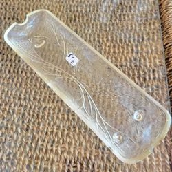 Indiana Glass Footed Pebble Leaf Corn on Cob Holders Glass Serving Dish