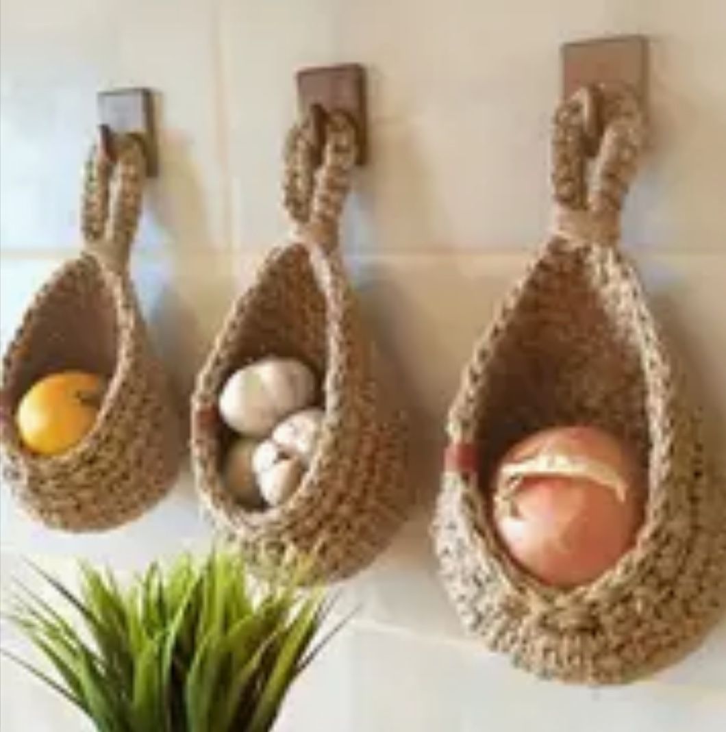 New Set of 3pcs Bohemian Style Wall Hanging Baskets