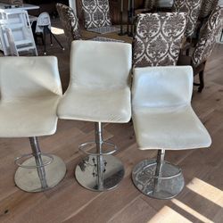Bar Stools, Real Leather 