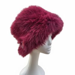 Stylish plush bucket hat