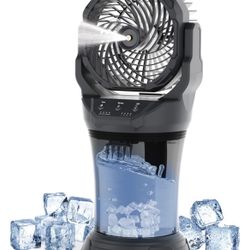 Portable Misting Fan, 30000mAh Battery Powered, Rechargeable Mist Fan with 4 Speeds, 4 Spray Modes, Remote & RGB Light, Auto OscillationRetails $79.99