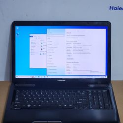 17"screen Toshiba Laptop 8gb Ram 500gb HDD HDMI Webcam Wifi Microsoft Office Installed Word Excel 