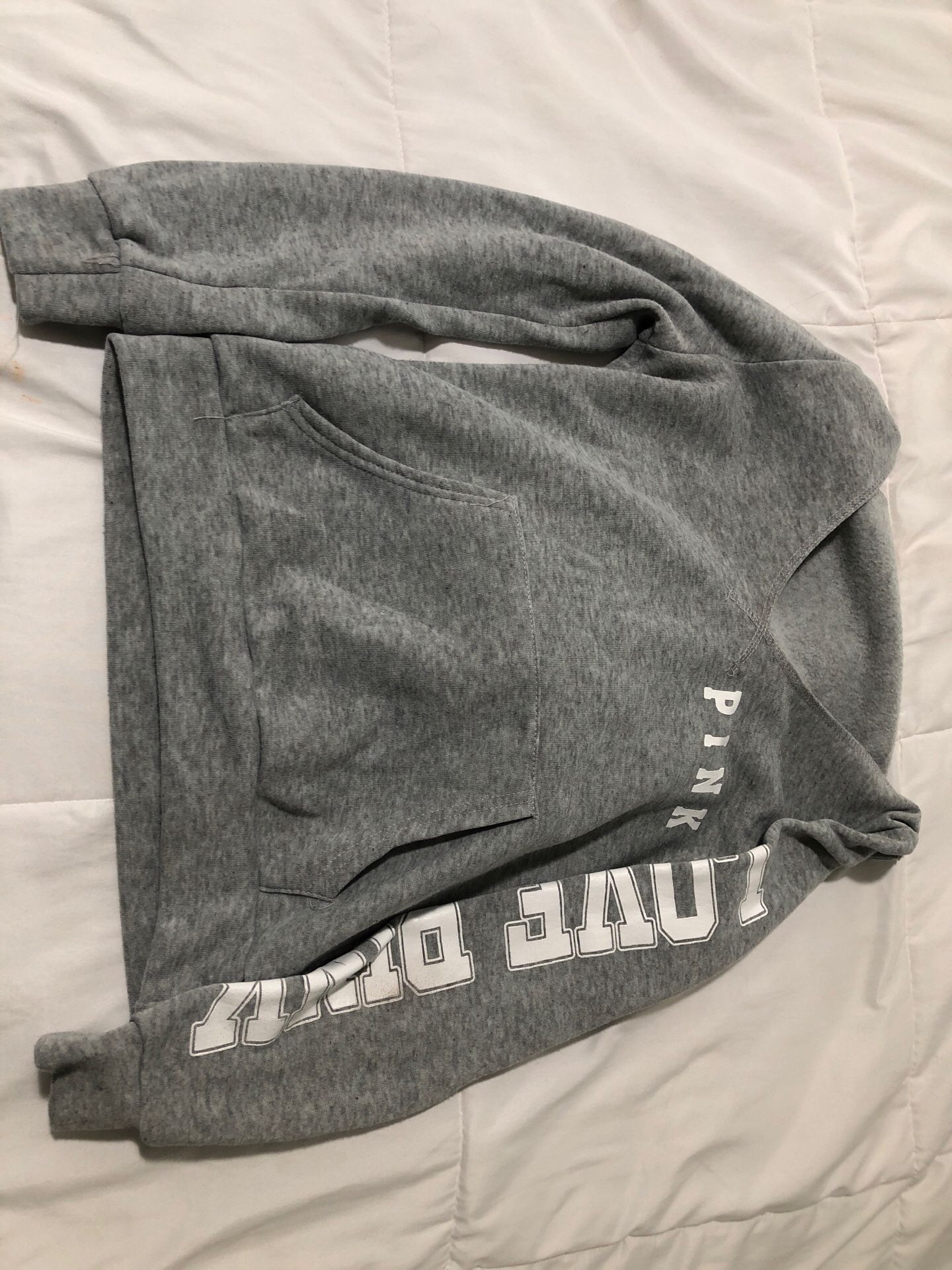 gray hoodie ( PINK )