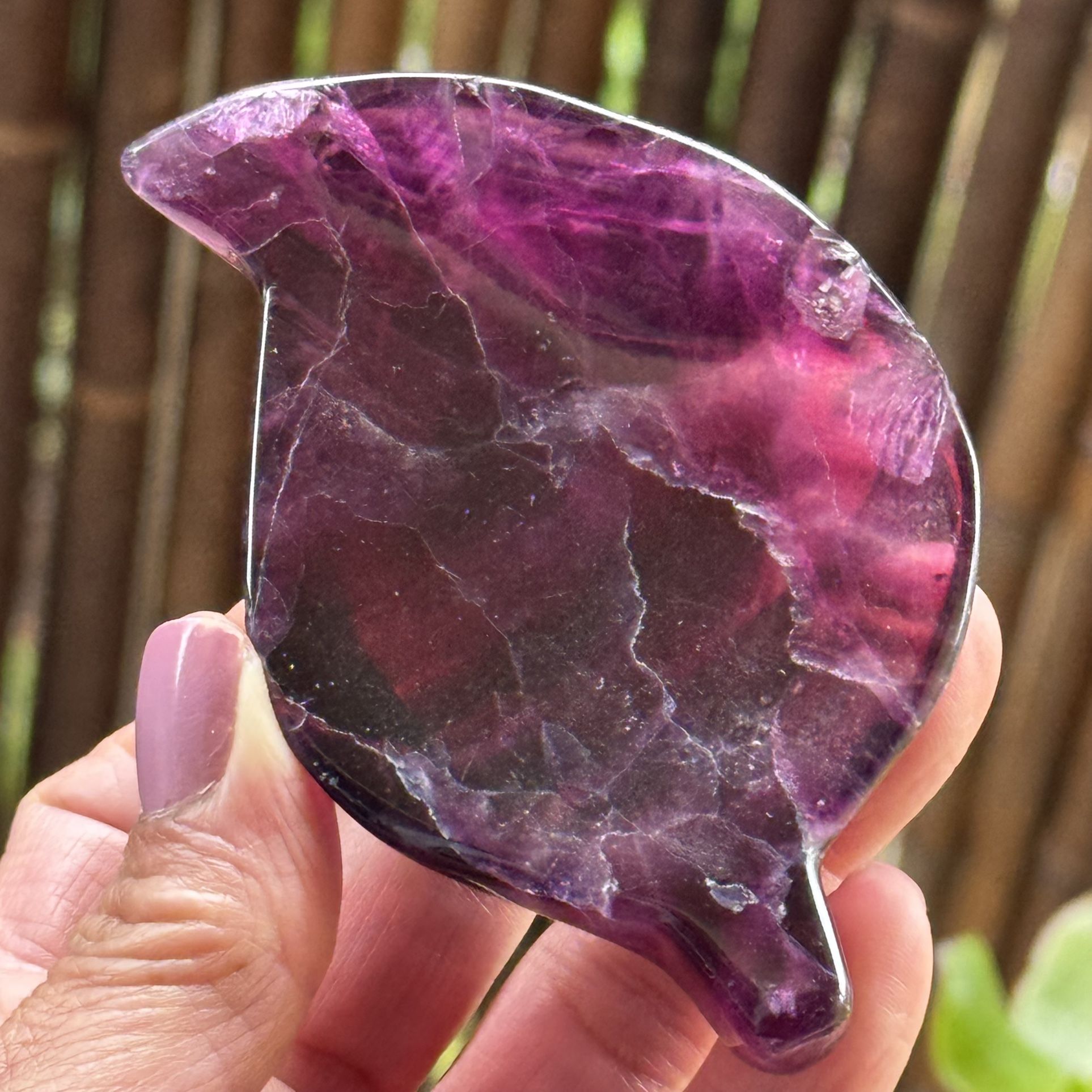 Purple Fluorite Leaf 🍃 Small Imperfection