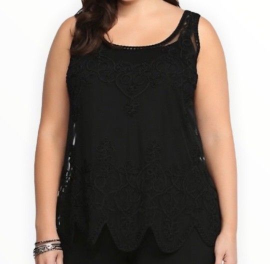 Torrid Lace Mesh Dressy Tank