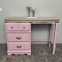 Pretty In Pink Desk Or Vanity