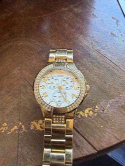GUESS Gold Tone Rhinestone Women's Watch