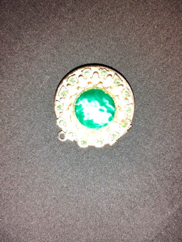 Pear Emerald Incrusted Women Pendant