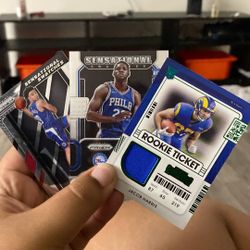 One Football Two Basketball Cards 