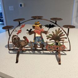 Thanksgiving/ Fall themed candle holder-holds 5 candles