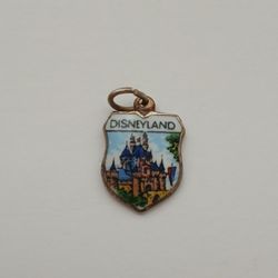Vintage Disneyland Charm Shield Walt Disney Productions Stamped Made in Germany