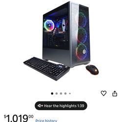 CYBERPOWERPC Gamer Xtreme VR Gaming PC, Intel Core i5-11400F 2.6GHz, 8GB DDR4, GeForce RTX 2060 6GB, 500GB NVMe SSD, WiFi Ready & Win 11 Home (GXiVR80
