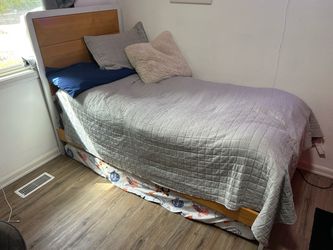 Twin bedframe w/mattress (2 total)