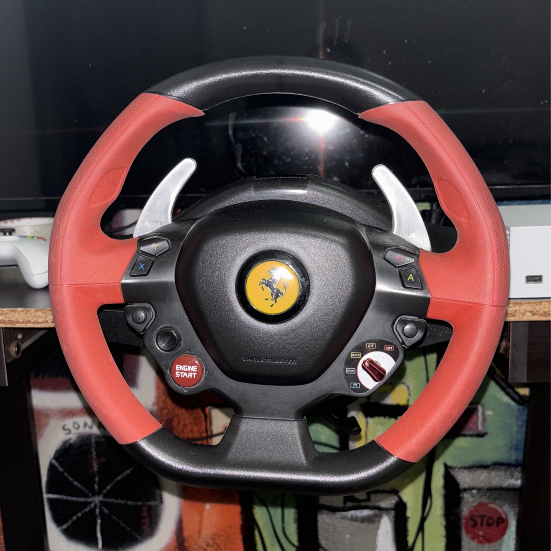 Xbox series X|S And One Thrustmaster Ferrari 458 Spider Racing Wheel