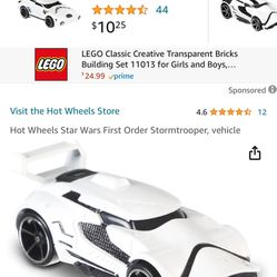 Star Wars Lego Hot Wheels Car 