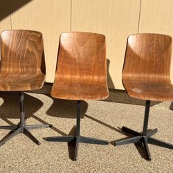 1970s Pagholz Metal And Bent Wood Chairs UNIQUE FIND!