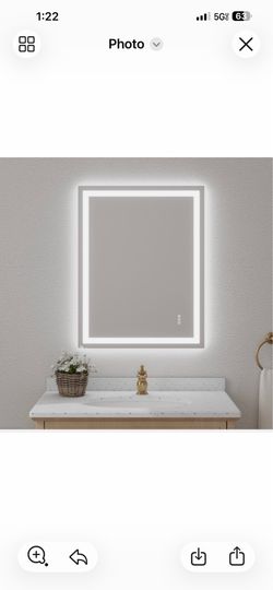 36x28" Frameless LED Mirror New In Box!! Plug In/hardwired $80 (TBA-01-2836)