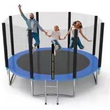 Trampolines for Kids, Family 16ft Trampoline with Safety Enclosure Net with Spring Cover Padding Trampoline with Ladder Jumping Mat Outdoor