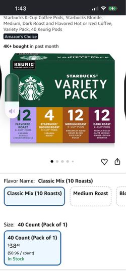 Starbucks 40 K - Cup Pods