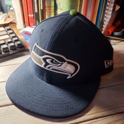 Seahawks Flat Brim Cap, Non Adjustable. (7 1/4, 57.7 Cm)