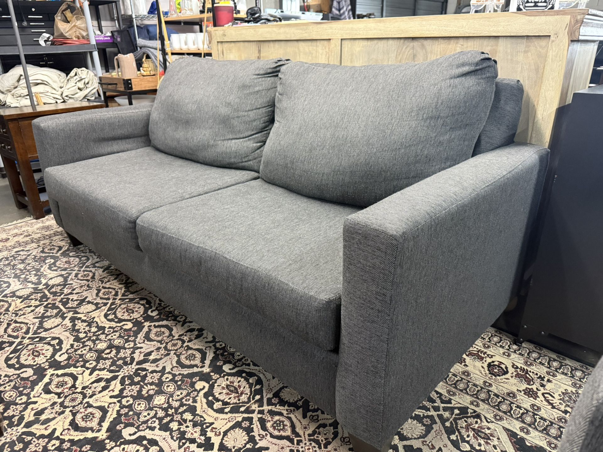 Modern Charcoal Sofa And Chair – Clean, Comfy & Stylish