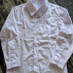 Boys Suit & White Pleated Front,  Shirt