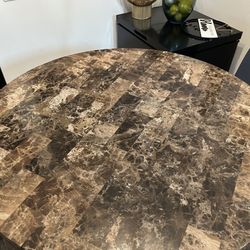  Marble Counterheight  Table For 4