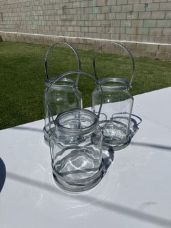 3 Glass Lanterns 