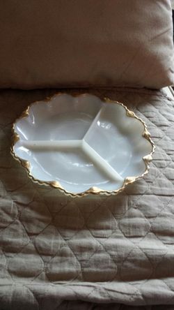 Vintage Milk Glass Relish Tray