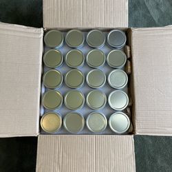 CycleMore 40 Pack 4oz Clear Mason Jars With One Piece Silver Lids