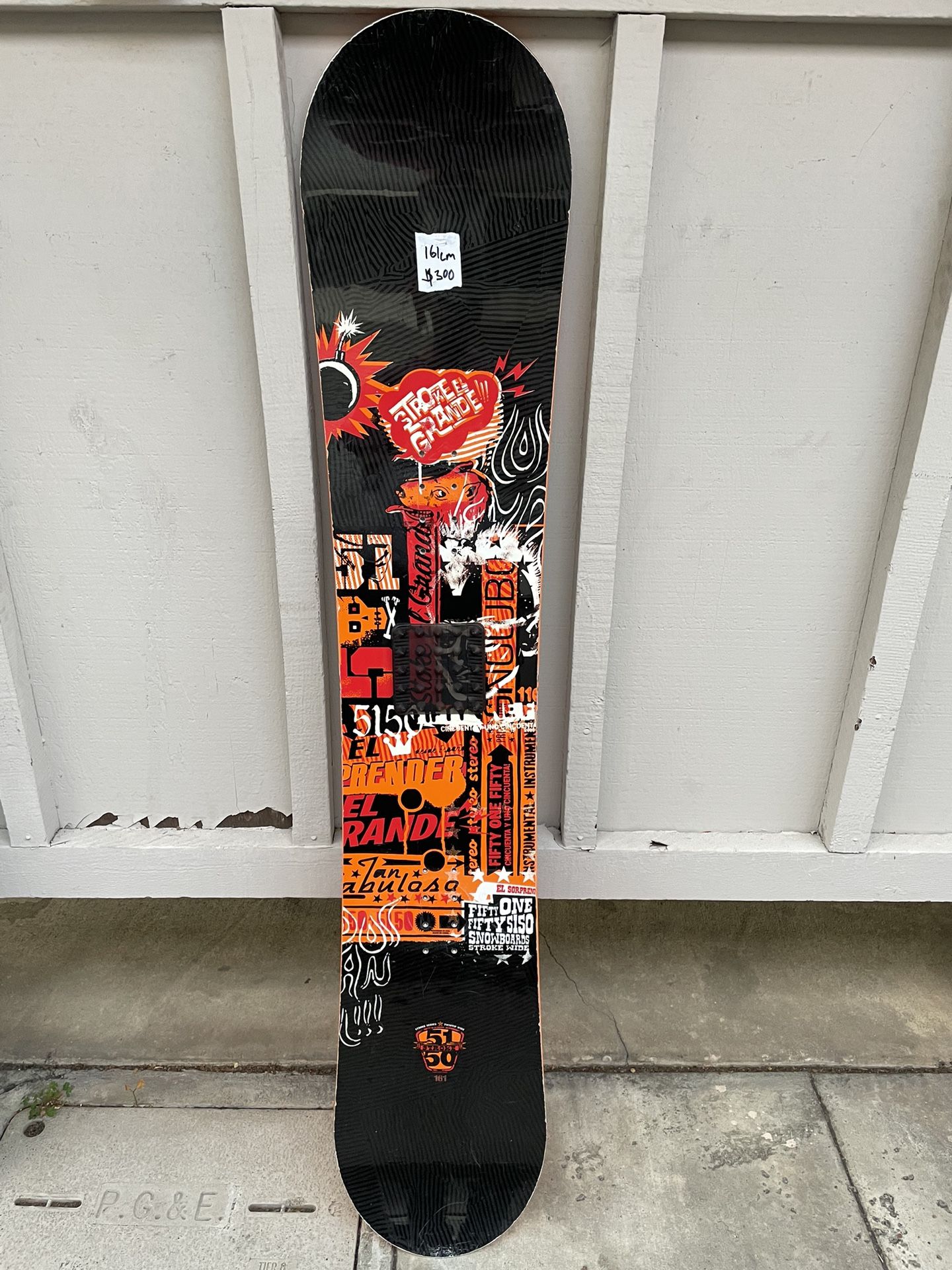 161cm 5150 stroke el grande wide snowboard only for Sale in Newark