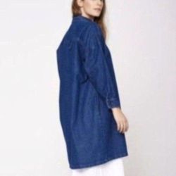 Lacausa Nena Denim Jacket Shirt Dress Size M/L