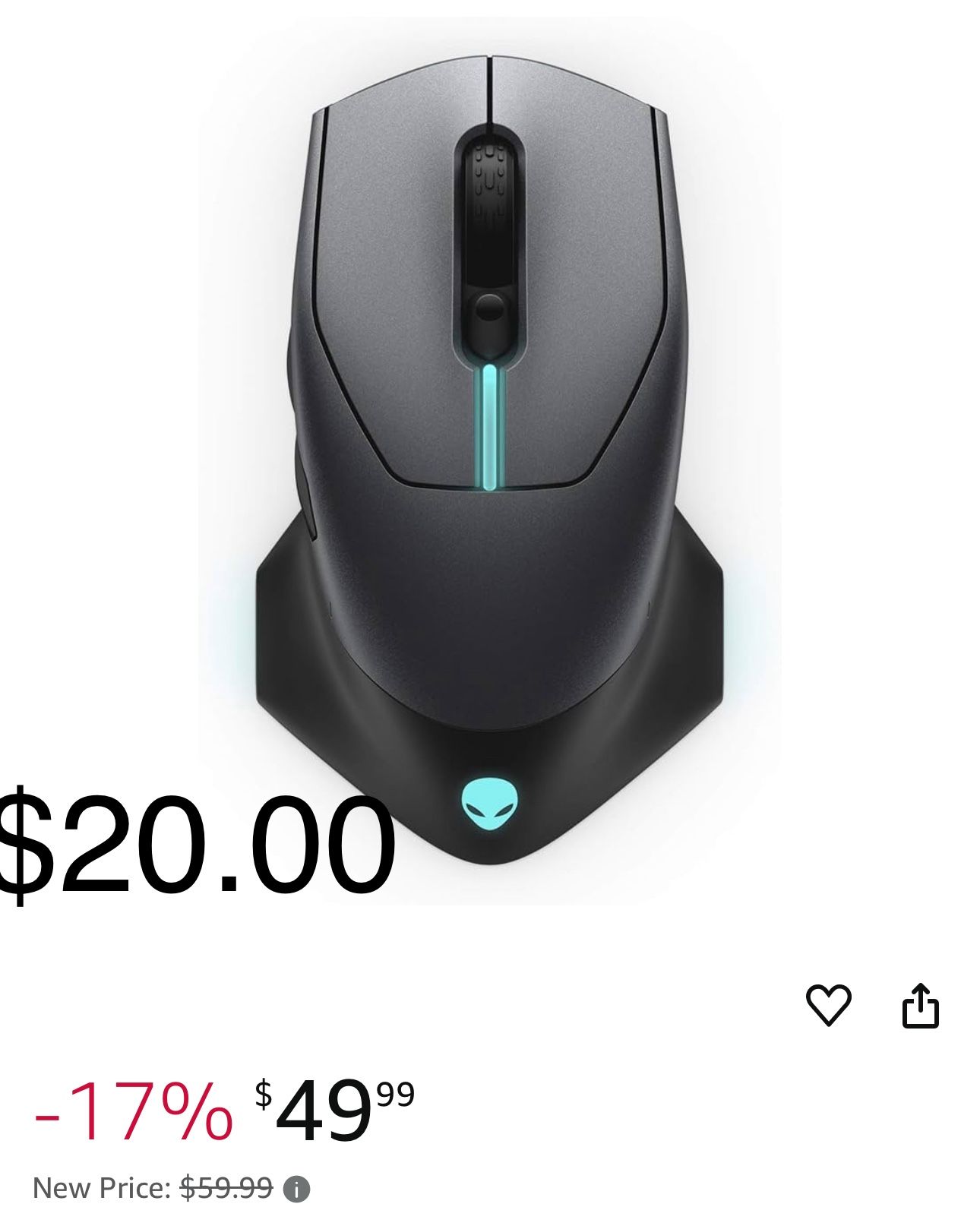 Alienware Wired/Wireless Gaming Mouse AW610M