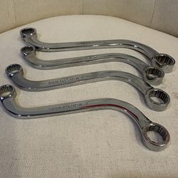 Snap On Tools S Curved End Wrenches - 4 Piece Set