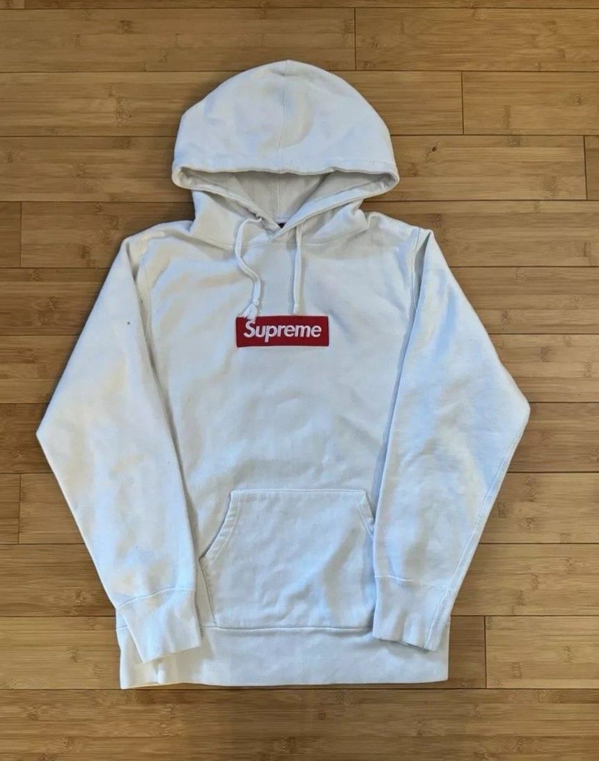 Supreme Box Logo Hoodie – White (Size S)