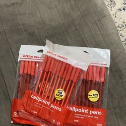 BRAND NEW 10 COUNT RED BALLPOINT PENS $3 EACH 