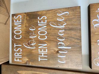 Set of 4 Wooden Wedding Signs  Thumbnail