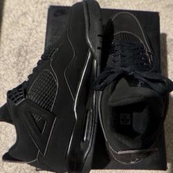 Air Jordan 4 Retro Black Women Size6.5 Men Size 9、10