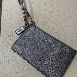 Coach Sparkly Wristlet Wallet Clutch