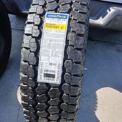Tire New  Lt 275 70R18 Goodyear Wrangler Kevlar $150×1 Install Mount And Balance 