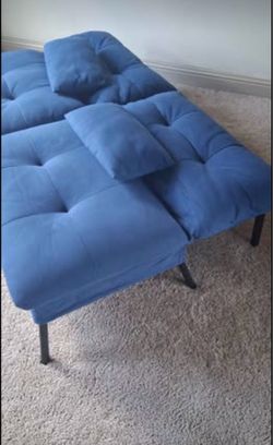 Adjustable Blue Futon