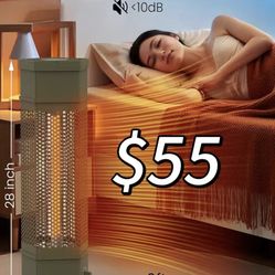 😀 Electric Patio Heater Outdoor Indoor Use, 360°All-round Heating, 1500W Infrared Tower Heater, Tip-Over & Overheat Protection Portable Space Heater 
