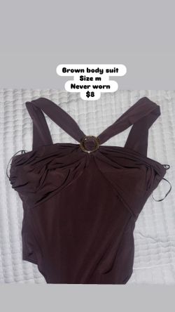 Brown body suit top