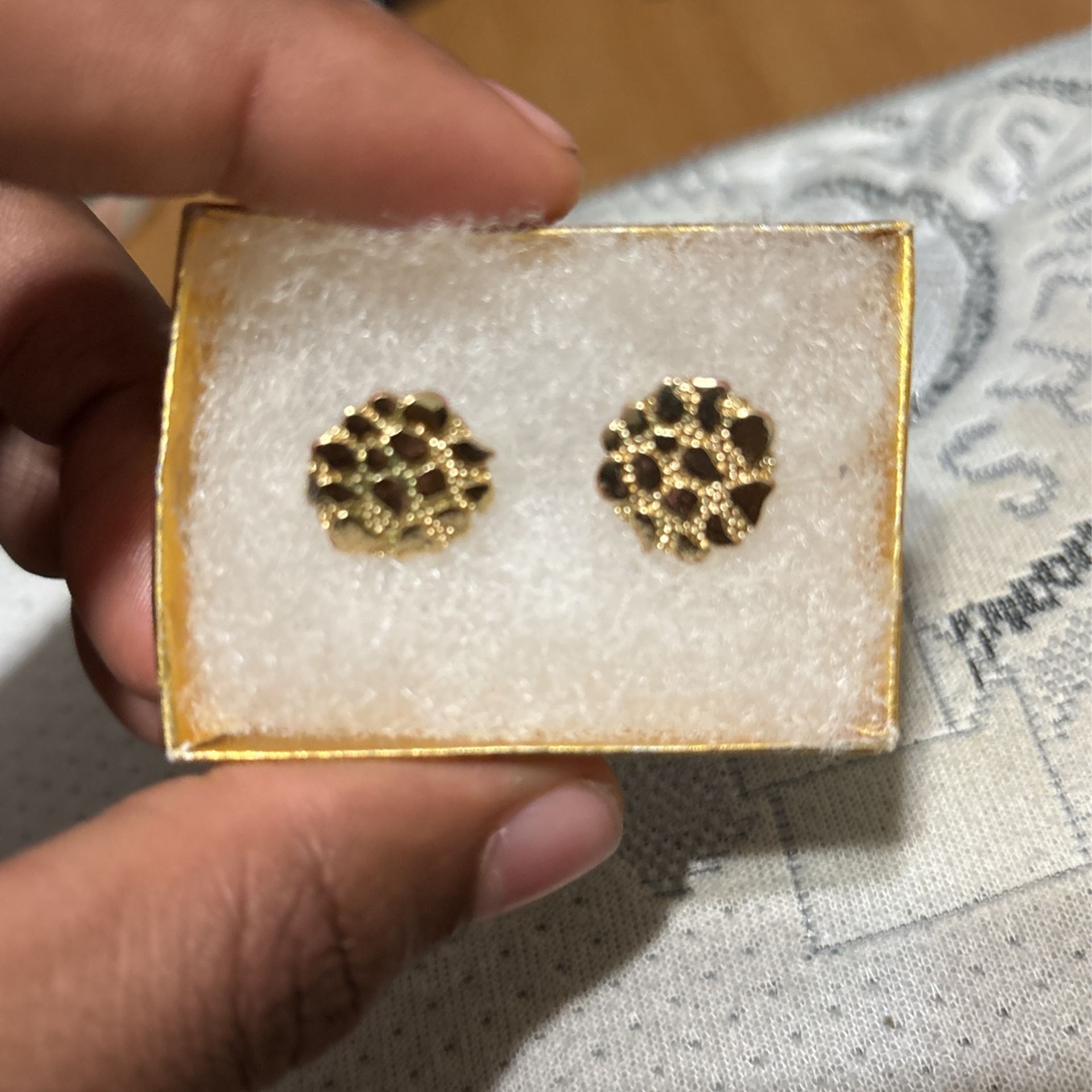 10k Gold Nugget Earrings