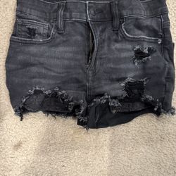 American Eagle Outfitters Black Distressed Jean Shorts size 2