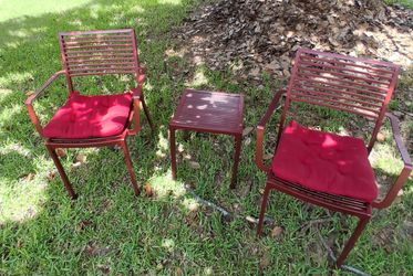 2 chairs and table