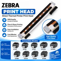 Zebra Direct Thermal Printer Print Head for ZP450 ZP500 ZP505 GK420d GX420d