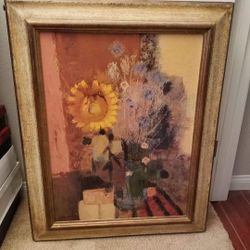 Vintage Modernist Canjura Framed Print MCM 